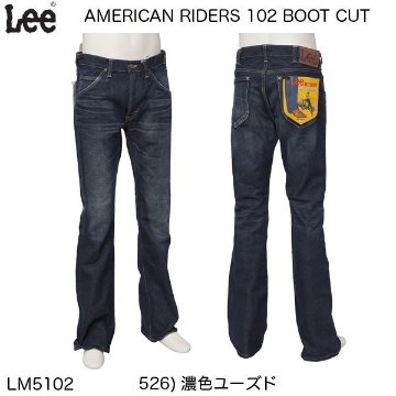 Lee 102 BOOT CUT　LM5102　　526）濃色ＵＳＥＤ　/446）中濃色ＵＳＥＤ　ブーツカット　アメリカンライダース　日本製画像