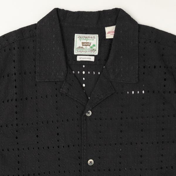  Levis リーバイス 005H5-00 The Sunset No Pocket Camp Shirt  02)JET B;LACK サンセットキャンプシャツ　アロハシャツ　半袖シャツの画像
