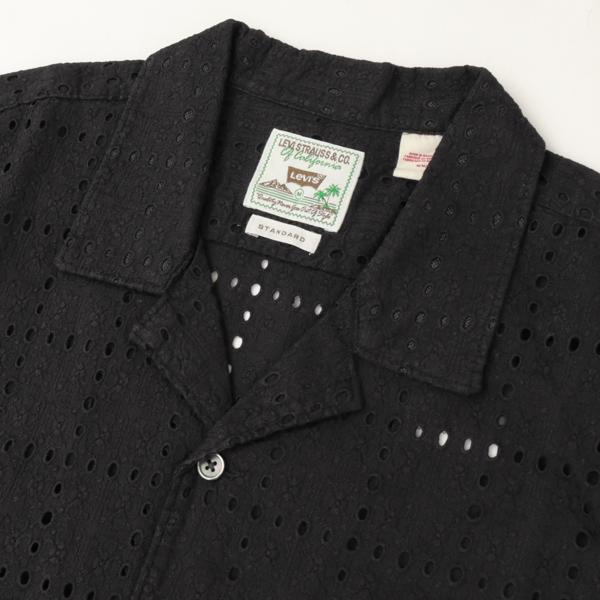  Levis リーバイス 005H5-00 The Sunset No Pocket Camp Shirt  02)JET B;LACK サンセットキャンプシャツ　アロハシャツ　半袖シャツの画像