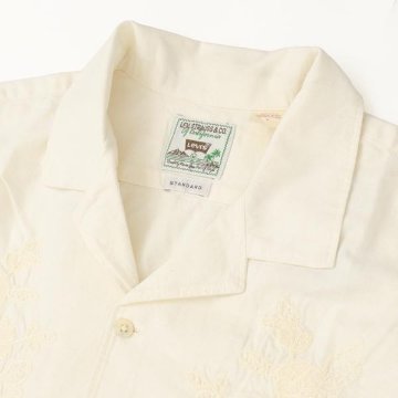  Levis リーバイス 005H5-00 The Sunset No Pocket Camp Shirt  03)oatmeal サンセットキャンプシャツ　アロハシャツ　半袖シャツの画像