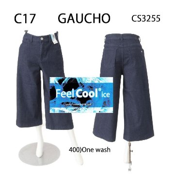 C17(シ−セブンティーン) C17 CC3255 ガウチョ　パンツ　レディース　夏デニム　サラサラ実感　Cool　快適　美脚 C-seventeenの画像