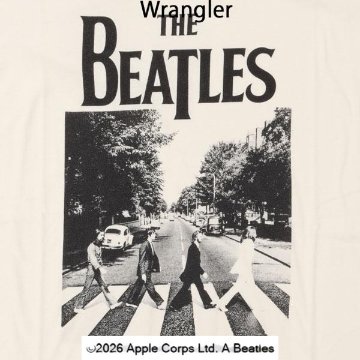 Wrangler ラングラー Beatles ビートルズ WT9042 アビー・ロードの伝説を刻んだ至高のフォトTシャツ。 【BEATLES】プリントTシャツの画像