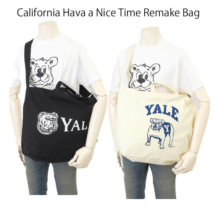 CALIFORNIA HAVA A NICE TIME YALE イエール大学 ２WAY SHOUDER BAG キャンバスバッグ ショルダーバック　トートバッグ　の画像