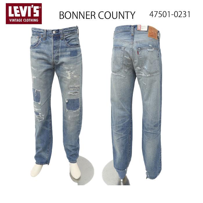 LEVI'S リーバイス ヴィンテージ 1947年モデル 47501-02 日本製 セルビッジ 47501-0231 クラッシュリペアード 31) BONNER COUNT　501XX 大戦後モデル の画像