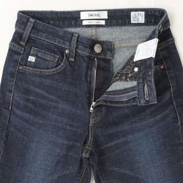 SOMETHING サムシング フレアパンツ ジーンズ デニム SKY31 脚長効果 ストレッチ フレア LISA レディース 926)ダークユーズドの画像