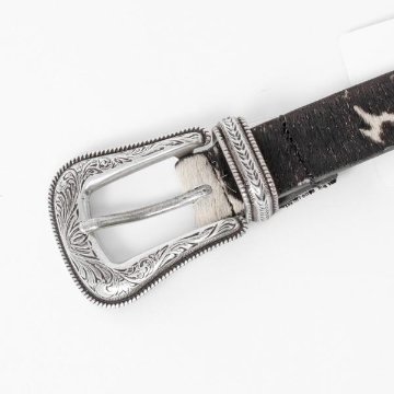 wrangler ラングラーHair On Hide Belt WA1019  ヘアーオンハイドベルト 32incjh(76～86cm）ワンサイズ 日本製の画像