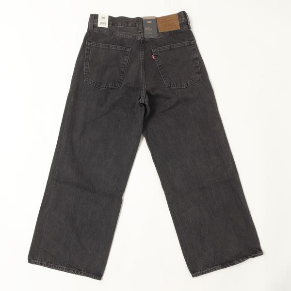 LEVI'S リーバイス BAGGY WIDE LEG 00818-00　00)ブラックユーズド バギー ワイド　 ユッタリ 後染めブラックジーンズの画像