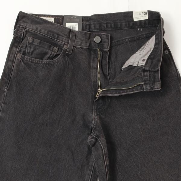 LEVI'S リーバイス BAGGY WIDE LEG 00818-00　00)ブラックユーズド バギー ワイド　 ユッタリ 後染めブラックジーンズの画像
