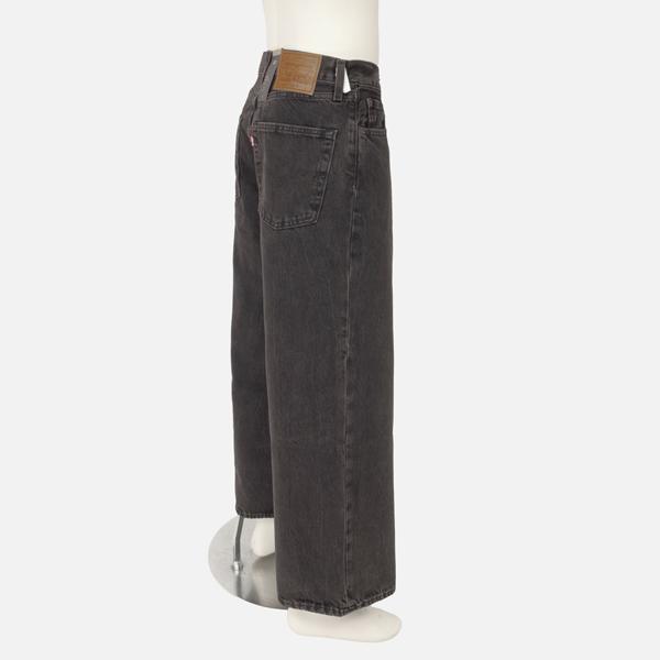 LEVI'S リーバイス BAGGY WIDE LEG 00818-00　00)ブラックユーズド バギー ワイド　 ユッタリ 後染めブラックジーンズの画像