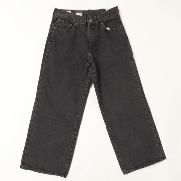 LEVI'S リーバイス BAGGY WIDE LEG 00818-00　00)ブラックユーズド バギー ワイド　 ユッタリ 後染めブラックジーンズの画像