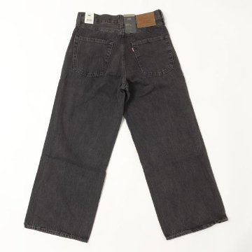 LEVI'S リーバイス BAGGY WIDE LEG 00818-00　00)ブラックユーズド バギー ワイド　 ユッタリ 後染めブラックジーンズの画像