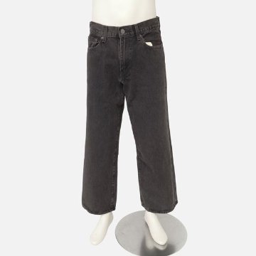 LEVI'S リーバイス BAGGY WIDE LEG 00818-00　00)ブラックユーズド バギー ワイド　 ユッタリ 後染めブラックジーンズの画像