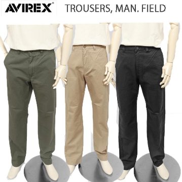 AVIREX 6126132 Trusers, Man, Field Pants (オフィサーパンツ） ノータク　トラウザーチノーズ　オフィサーパンツの画像