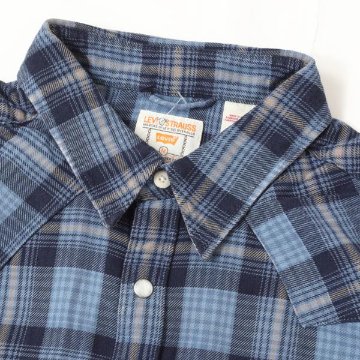 リーバイス　BARSTOW ウエスタンシャツ STANDARD　85744-00 30）ネイビーブルー　31）サーモングレー　チェックシャツ　秋冬　の画像