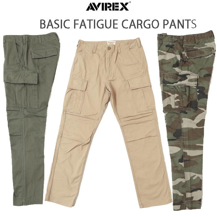 AVIREX 6126129 BASIC FATIGUE CARGO PANTS 75)OLEVE　53）KHAKI　875)OLIVE CAMO ベーシックカーゴパンツの画像