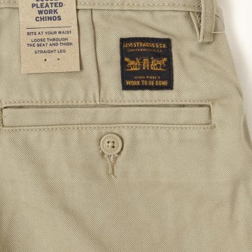 LEVI'S リーバイス ワンタックルーズプリーテッドチノパン 007WB-00 00）Black　01）Chacoal　02）BEIGE トラウザーチノの画像