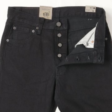 LEVI'S  Red Tab 501  オリジナルフィット 00501-2442　後染めブラック  オリジナルボタンフライ　13.5oz Denim Small e の画像