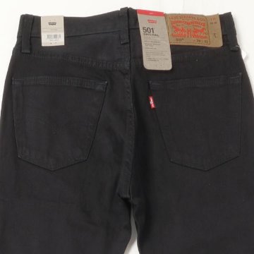 LEVI'S  Red Tab 501  オリジナルフィット 00501-2442　後染めブラック  オリジナルボタンフライ　13.5oz Denim Small e の画像