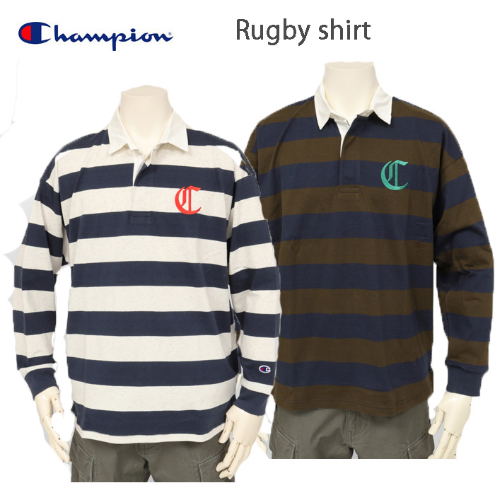 Champion チャンピオン カンボジア製 C3-E402 ロングスリーブラグビーシャツ トップス 長袖 の画像