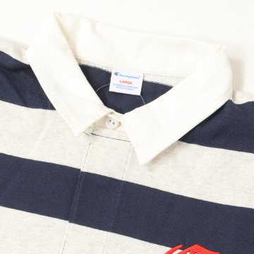 Champion チャンピオン カンボジア製 C3-E402 ロングスリーブラグビーシャツ トップス 長袖 の画像