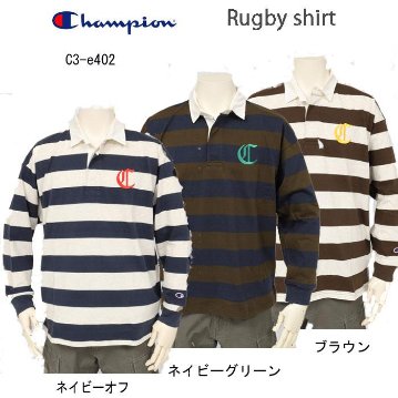 Champion チャンピオン カンボジア製 C3-E402 ロングスリーブラグビーシャツ トップス 長袖 の画像