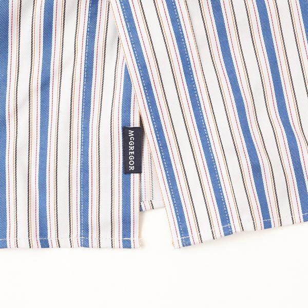 McGREGOR マクレガー EASY CARE　イージーケア ボタンダウンシャツ 111176601　33）S,GREYシャツ メンズ 紳士 春服 ストライプ柄の画像