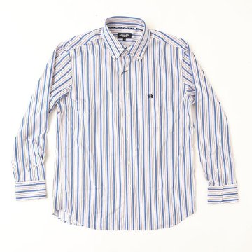 McGREGOR マクレガー EASY CARE　イージーケア ボタンダウンシャツ 111176601　33）S,GREYシャツ メンズ 紳士 春服 ストライプ柄の画像
