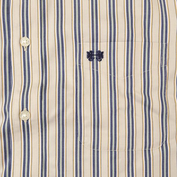 McGREGOR マクレガー EASY CARE　イージーケア ボタンダウンシャツ 111176601　51）BEIGE シャツ メンズ 紳士 春服 ストライプ柄の画像