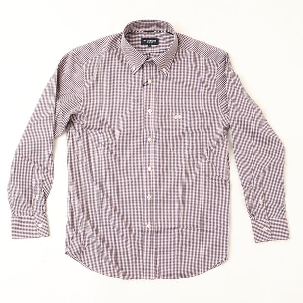 McGREGOR マクレガー EASY CARE イージーケア ボタンダウンシャツ BDグラフチェックイージーケアシャツ 111176601 48）M,NAVYシャツ メンズ 紳士 の画像