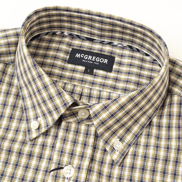 McGREGOR マクレガー EASY CARE イージーケア ボタンダウンシャツ BDグラフチェックイージーケアシャツ 111176601 49）,NAVY　シャツ メンズ 紳士 の画像