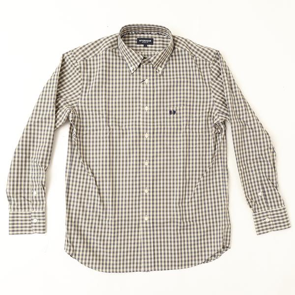 McGREGOR マクレガー EASY CARE イージーケア ボタンダウンシャツ BDグラフチェックイージーケアシャツ 111176601 49）,NAVY　シャツ メンズ 紳士 の画像