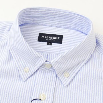 McGREGOR マクレガー111176001 MIDAIR 仕様 10)BLU-A　オックスフォード ボタンダウンシャツメンズ 紳士 秋春冬　長袖シャツの画像