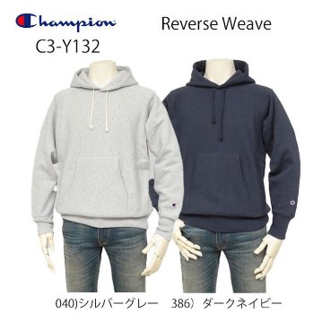Champion　C3-Y132 リバースウィーブ フーデッドスウェットシャツ、メンズ、トレーニングウェアの画像