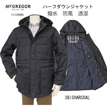 40%OFF SALE マックレガー  撥水 防風 透湿 ハーフダウンジャケット メンズ 111135604 ダウンブルゾン ダウンジャンバー 　ダウンコート　メンズジャケットの画像