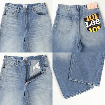 Lee 101 Anniversary WIDE Riders  LM1033-136）中色ユーズド  Selvedge Denim セルヴィチデニム ライダーズ 101-Z ワイド ゆったりの画像