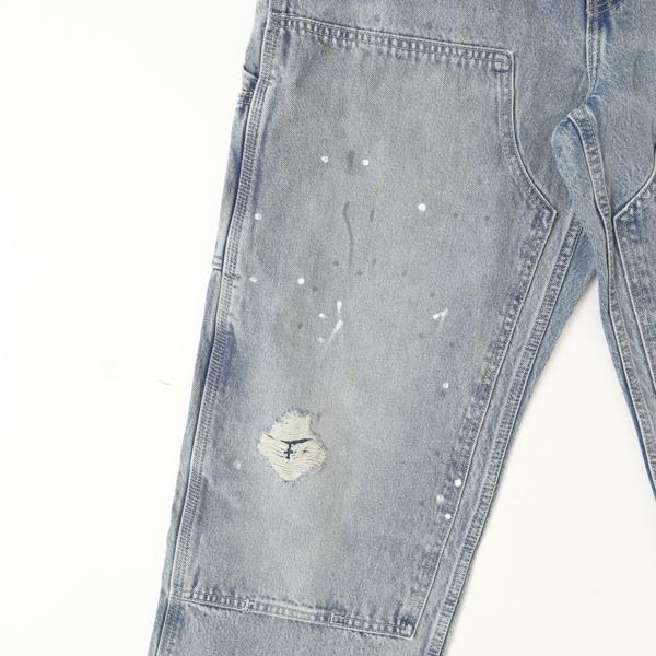 リーバイス Levi’s 568 ルーズストレート ダブルニー　ペインター ジーンズ デニム メンズ A7367-0020 ライトブルーユーズド加工の画像
