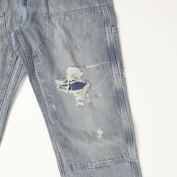 リーバイス Levi’s 568 ルーズストレート ダブルニー　ペインター ジーンズ デニム メンズ A7367-0020 ライトブルーユーズド加工の画像