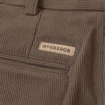 McGRGOR マックレガー 111315604 RELAXING WAIST 細コーデユロイニットトラウザー ノータック パンツ コール天風の画像