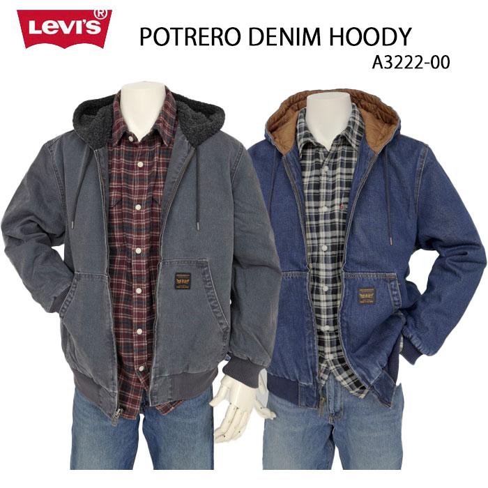 Levi's リーバイス A3222-00 POTRERO DENIM HOODY フーデッドブルゾンパーカー ジャケット Gジャン 秋冬の画像