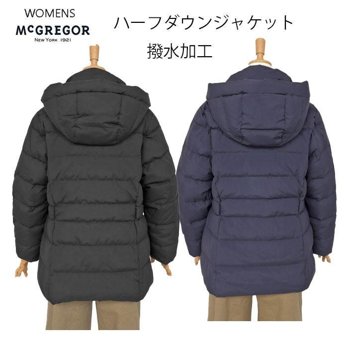 40％OFF McGREGOR　マクレガー　レディース 311135901ハーフダウンジャケット 撥水加工素材　Water Repellent　婦人　ダウン　ブルゾン　ジャンバー 防寒　の画像