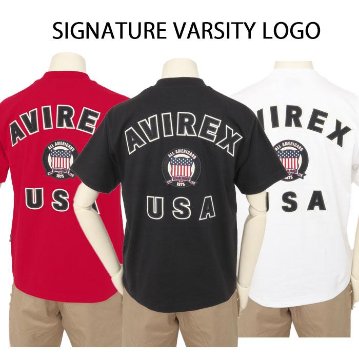 avirex Signature Varsity Logo　Tee 783-6934016 シグネチャー バーシティー ロゴ　の画像