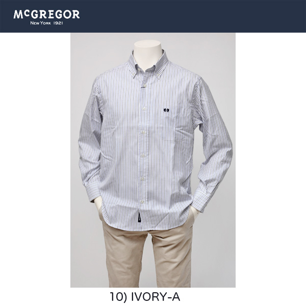 McGREGOR オックスチェックBDシャツ　ストライプ、チェック　117170101画像