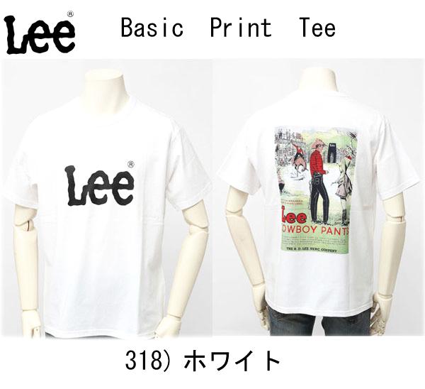 Lee LT2816　ロゴ バックプリント　Tシャツ　318）ホワイト　の画像