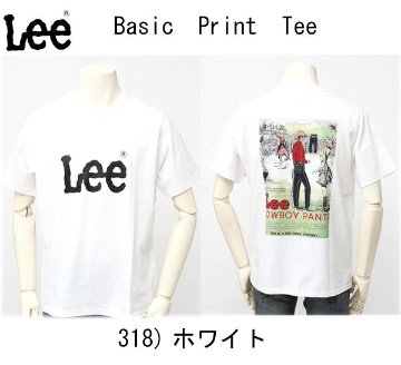 Lee LT2816　ロゴ バックプリント　Tシャツ　318）ホワイト　画像