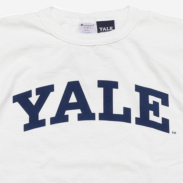チャンピオン（champion) 米国製　USA製　カレッジTシャツ C5-R303 クルーネック YALE  ロゴの画像