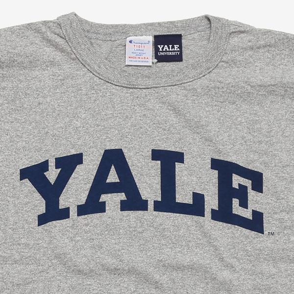 チャンピオン（champion) 米国製　USA製　カレッジTシャツ C5-R303 クルーネック YALE  ロゴの画像