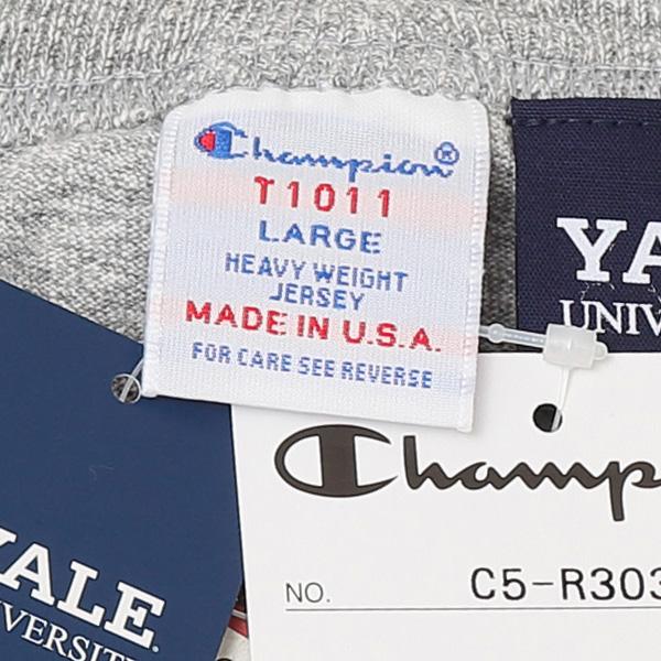 チャンピオン（champion) 米国製　USA製　カレッジTシャツ C5-R303 クルーネック YALE  ロゴの画像