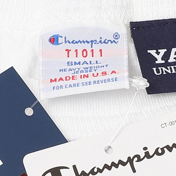 チャンピオン（champion) 米国製　USA製　カレッジTシャツ C5-R303 クルーネック YALE  ロゴの画像