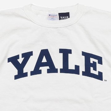 チャンピオン（champion) 米国製　USA製　カレッジTシャツ C5-R303 クルーネック YALE  ロゴの画像