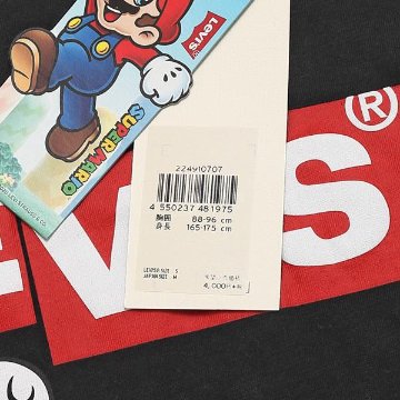 22491-07 グラフィッククルーネックTシャツ　 SUPERMARIO スーパーマリオ　＆リーバイス　コレボTシャツの画像